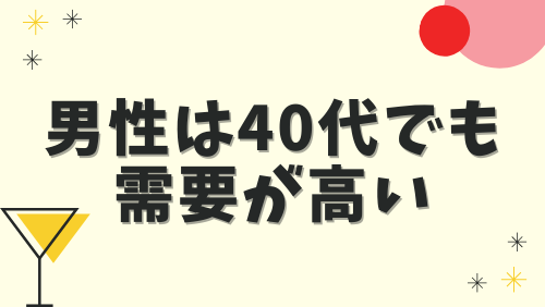 男性は40代でも需要が高い