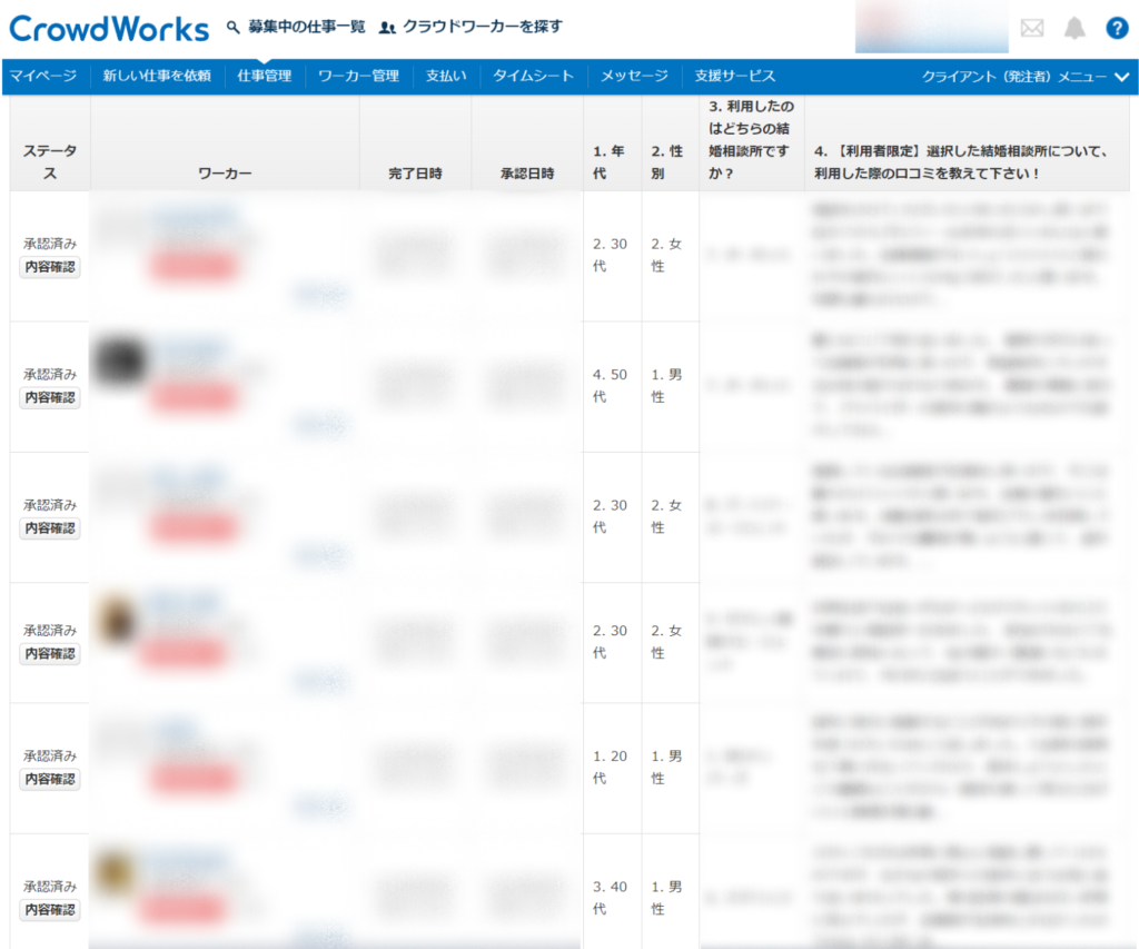 クラウドワークスで結婚相談所の口コミを調査