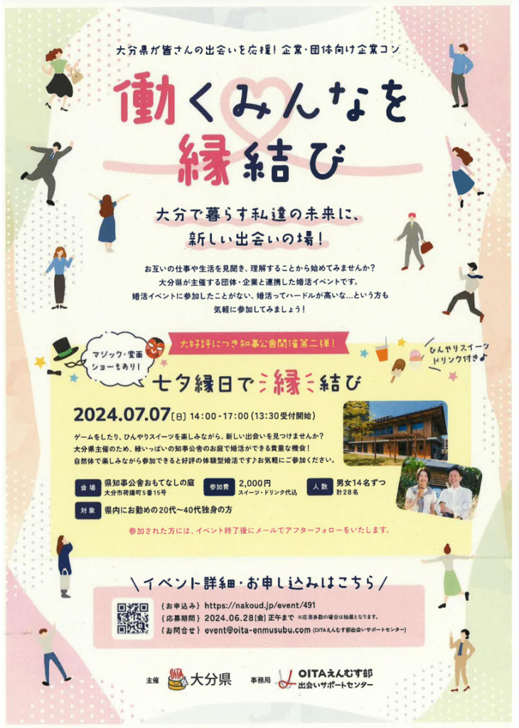 企業・団体等と連携した婚活イベント第1回「七夕縁日で縁結び」